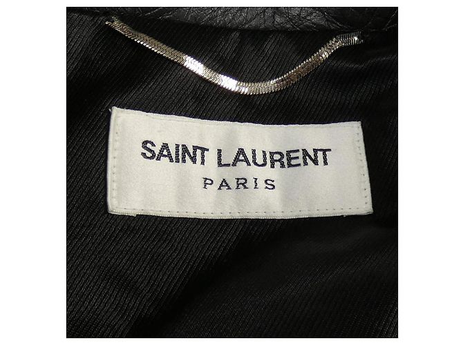 Yves Saint Laurent Saint Laurent 503729 Chaqueta Riders de piel Negro - vista 4