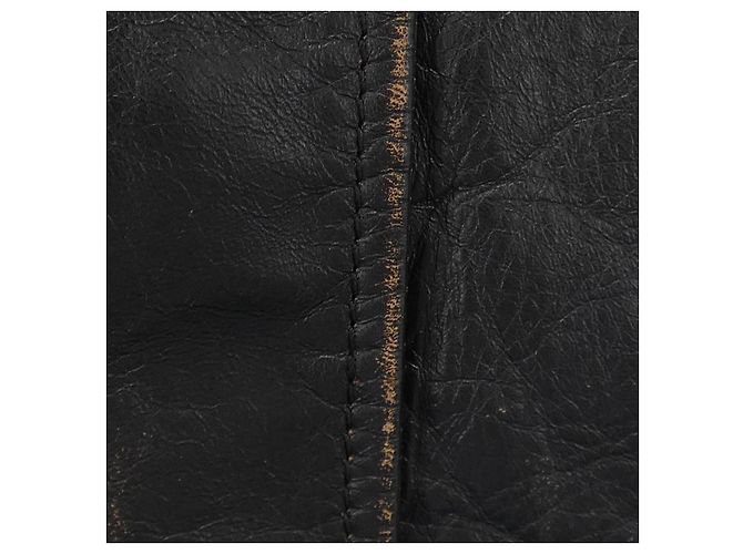 Yves Saint Laurent Saint Laurent 503729 Chaqueta Riders de piel Negro - vista 7