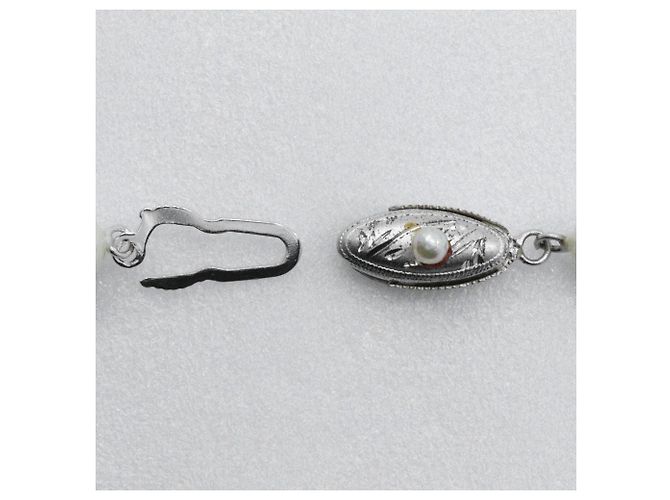 Autre Marque Collar largo de plata y perlas - vista 6