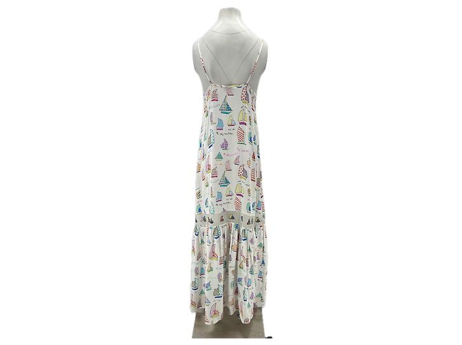 Autre Marque Langes weißes Kleid mit Bootprint - Ansicht 2