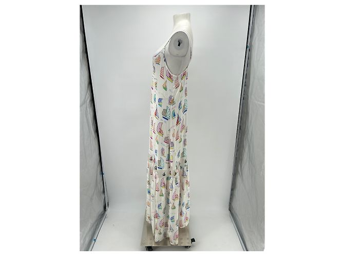 Autre Marque Langes weißes Kleid mit Bootprint - Ansicht 3