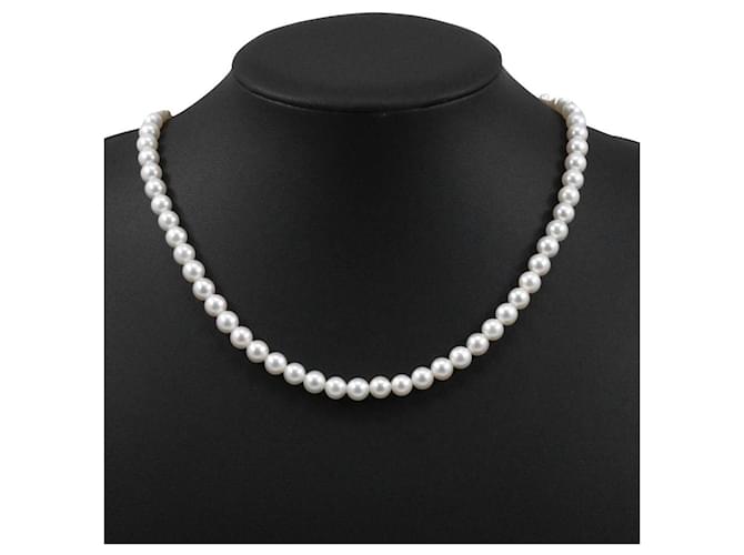 Autre Marque Collana in argento e perle Bianco - vista 2