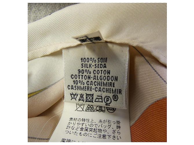 Hermès Top de seda, algodón y cachemira Twillaine Hermes Rosa Gris Amarillo - vista 3