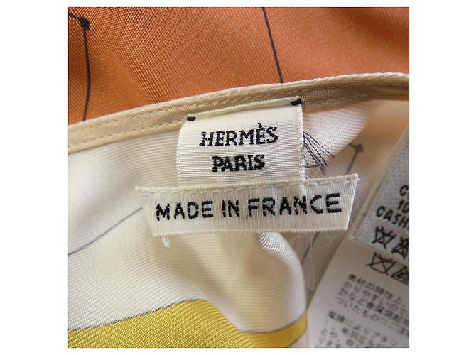 Hermès Top de seda, algodón y cachemira Twillaine Hermes Rosa Gris Amarillo - vista 4