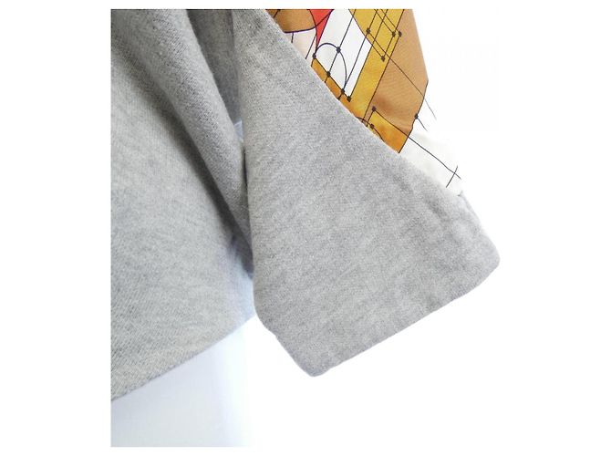 Hermès Top de seda, algodón y cachemira Twillaine Hermes Rosa Gris Amarillo - vista 6