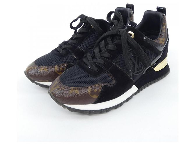 Sneakers Louis Vuitton Run Away Line Marrone Nero - vista 3