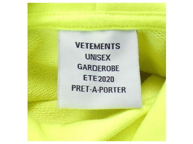 Vêtements Sudadera con capucha Vetements Amarillo - vista 4