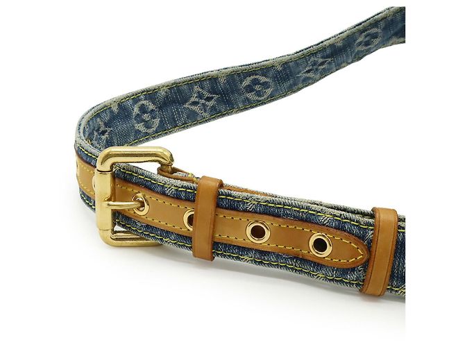 Borsa 2way in denim Monogram Louis Vuitton Blu - vista 5