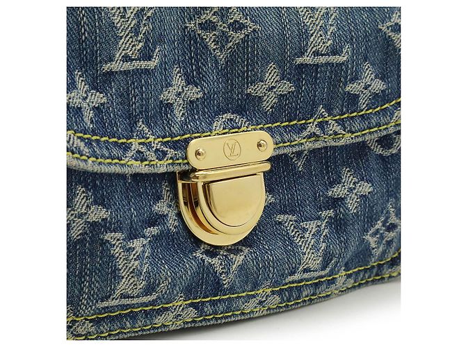 Borsa 2way in denim Monogram Louis Vuitton Blu - vista 8