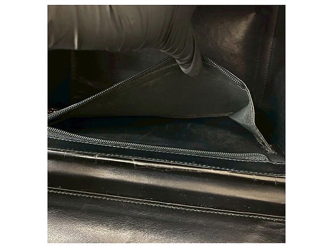 Borsa Gucci Lady Lock in coccodrillo Nero - vista 11