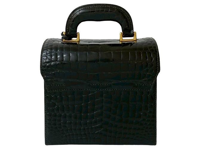 Borsa Gucci Lady Lock in coccodrillo Nero - vista 4