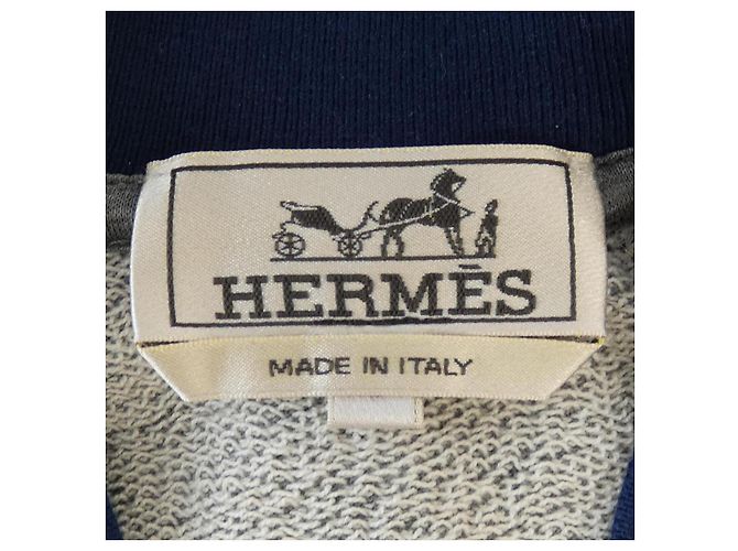 Hermès Blouson en coton Hermes Bleu Bleu Marine - vue 4