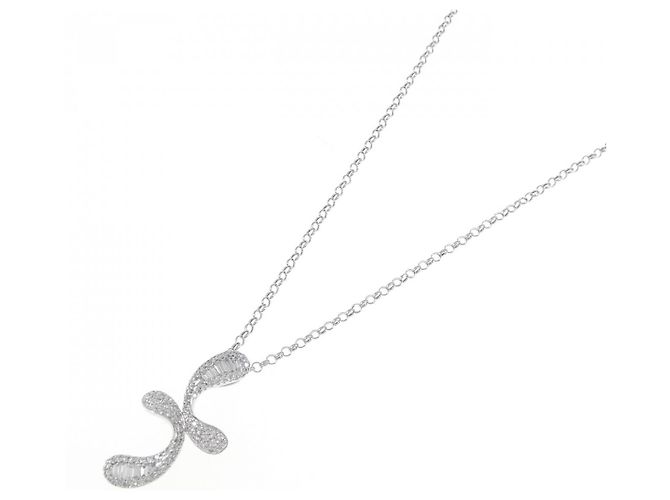 Autre Marque Collana in oro bianco Au750 e diamanti Argento - vista 2