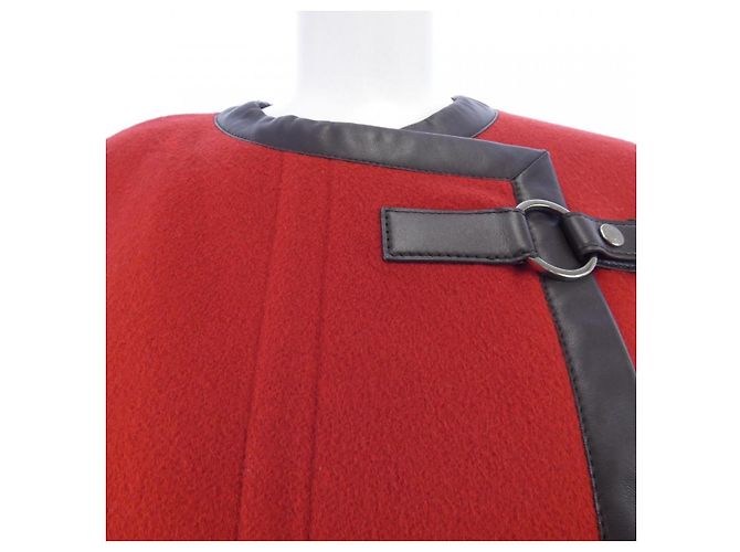 Hermès Abrigo de cachemira Hermes 38 Roja - vista 5