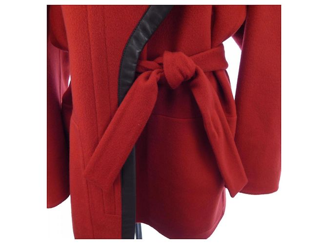 Hermès Abrigo de cachemira Hermes 38 Roja - vista 7