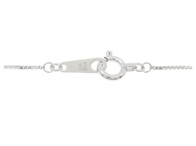 Autre Marque Collana in oro bianco Au750, acquamarina e diamante Argento - vista 5