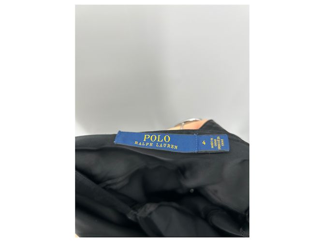 Schwarzes Polo Ralph Lauren Top aus Polyester Größe 4 US - Ansicht 5
