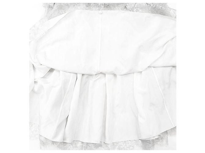 Christian Dior Boutique Wollmischungs-Langes Kleid Silber - Ansicht 8