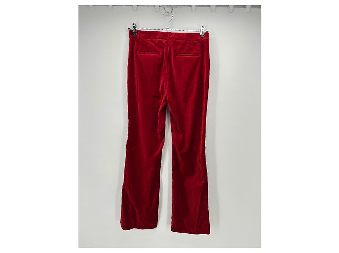 Ba&Sh Calças de veludo vermelho - vista 2