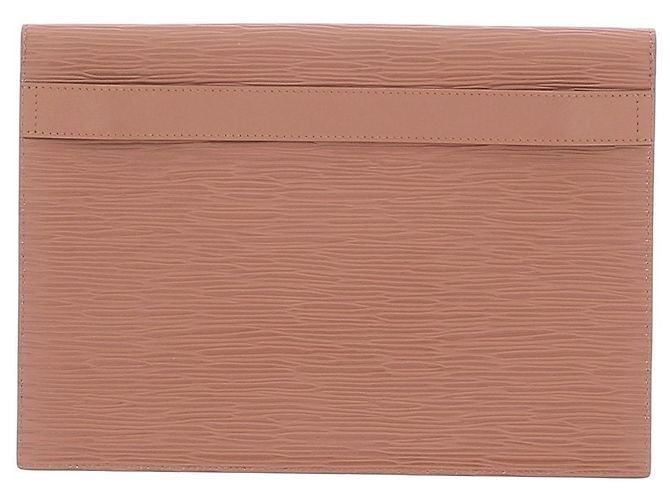 Clutch Montblanc in pelle marrone - vista 2