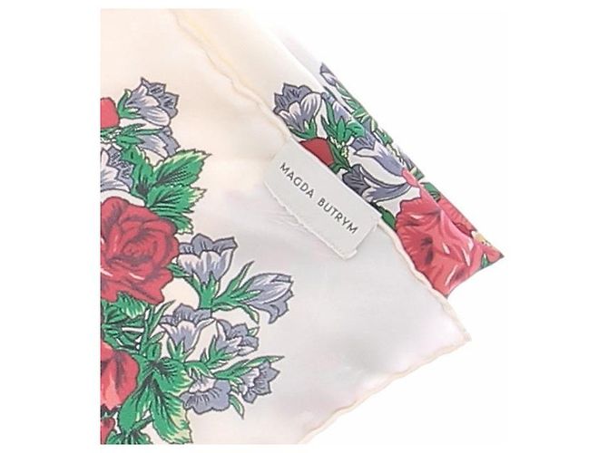 Magda Butrym Foulard con stampa floreale Beige - vista 3