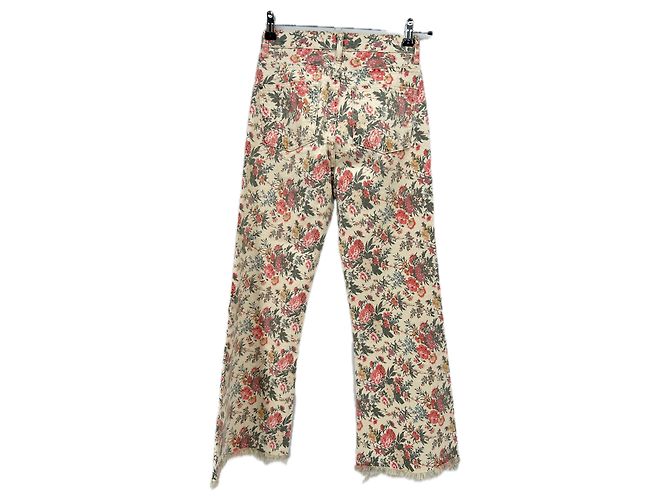 Autre Marque Vaqueros de denim con estampado floral beige THE GREAT - vista 2