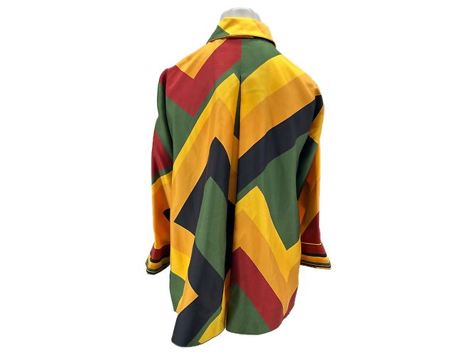 Autre Marque Camicia gialla, verde e rossa Giallo - vista 2