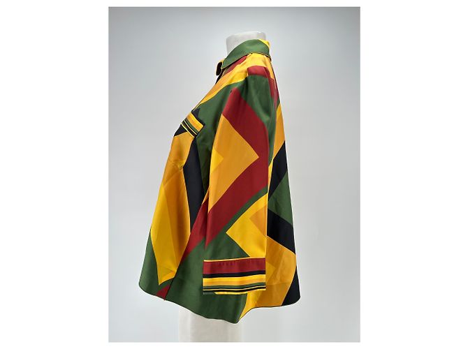 Autre Marque Camicia gialla, verde e rossa Giallo - vista 3