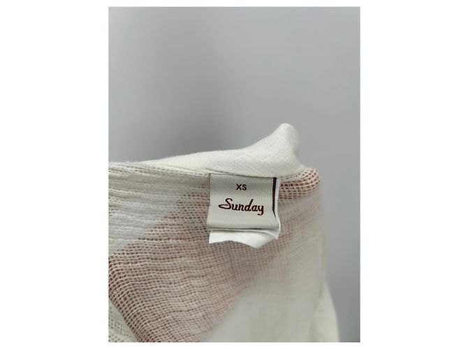 Autre Marque Top de lino SUNDAY beige XS - vista 5