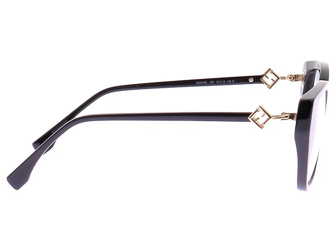 Fendi Gafas "FF Diamonds" ojo de gato Negro - vista 4