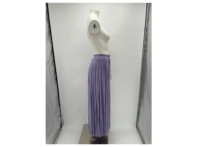 Autre Marque Falda larga de seda violeta HANNE BLOCH Púrpura - vista 4