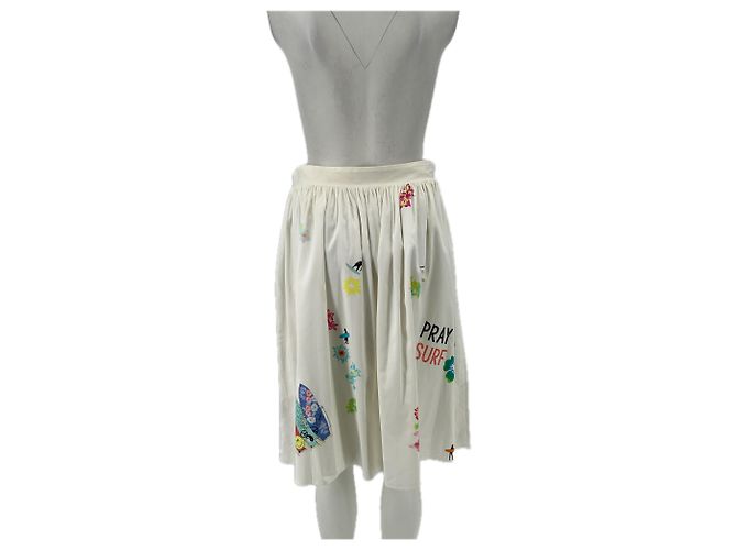 Autre Marque Falda de algodón estampada blanca MIRA MIKATI Blanco - vista 2