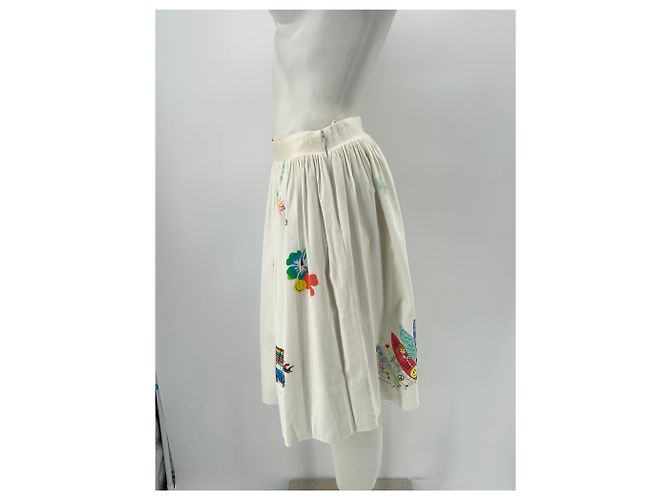 Autre Marque Falda de algodón estampada blanca MIRA MIKATI Blanco - vista 3