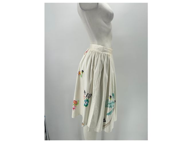 Autre Marque Falda de algodón estampada blanca MIRA MIKATI Blanco - vista 4