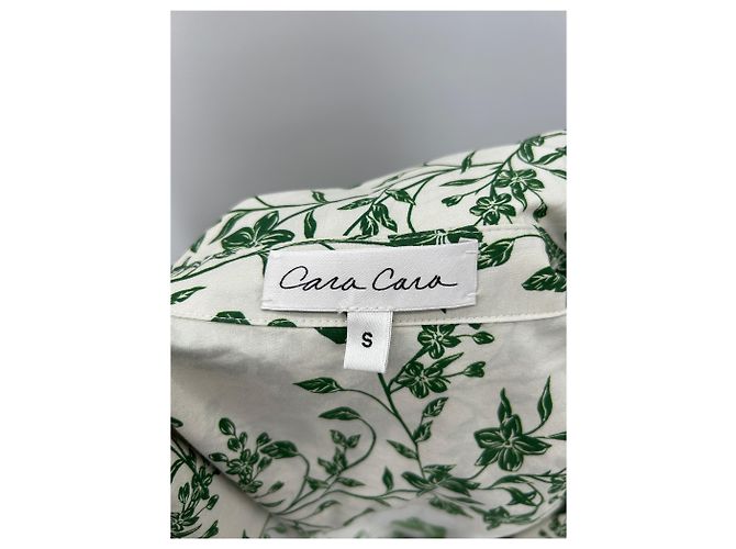 Autre Marque Weißes Kleid mit grünen Blumen - Ansicht 5