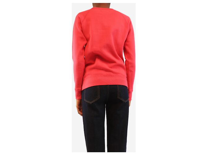 Isabel Marant Etoile Rosa Velours-Sweatshirt mit Logo - Größe UK 6 Pink - Ansicht 2