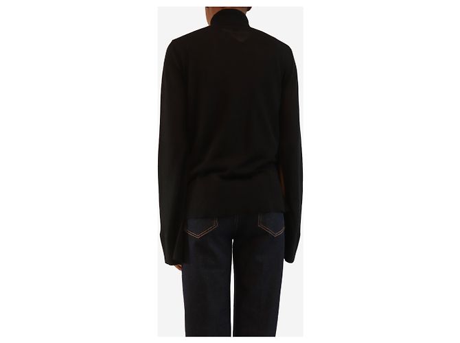 Totême Pull en maille à col roulé noir - taille XS - vue 2