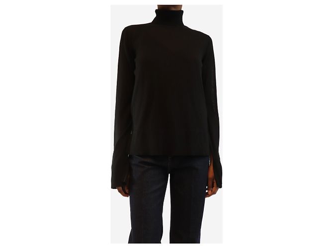 Totême Pull en maille à col roulé noir - taille XS - vue 3