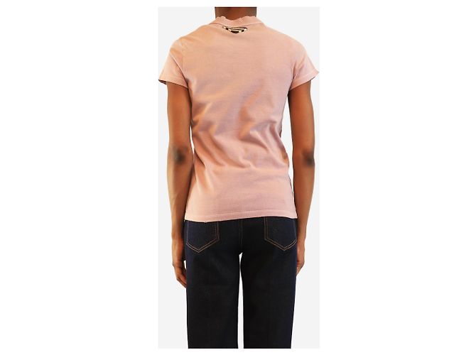 Prada Camiseta Lilac distressed logo - talla XS Púrpura - vista 3