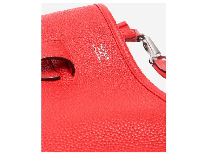 Hermès Borsa Evelyne rossa Rosso - vista 7