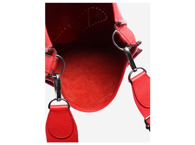 Hermès Borsa Evelyne rossa Rosso - vista 8