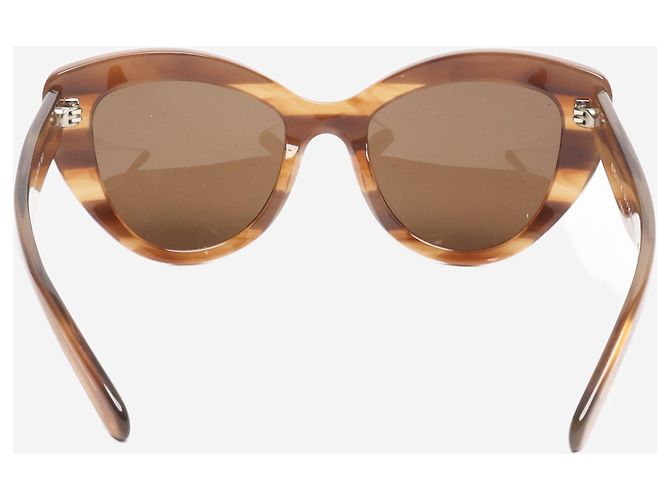 Sonia Rykiel Gafas de sol ojo de gato con rayas marrones Castaño - vista 3