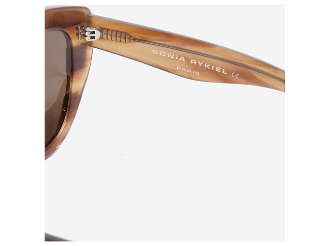 Sonia Rykiel Gafas de sol ojo de gato con rayas marrones Castaño - vista 6