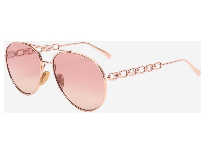 Louis Vuitton Occhiali da sole aviator rose gold Rosa - vista 2
