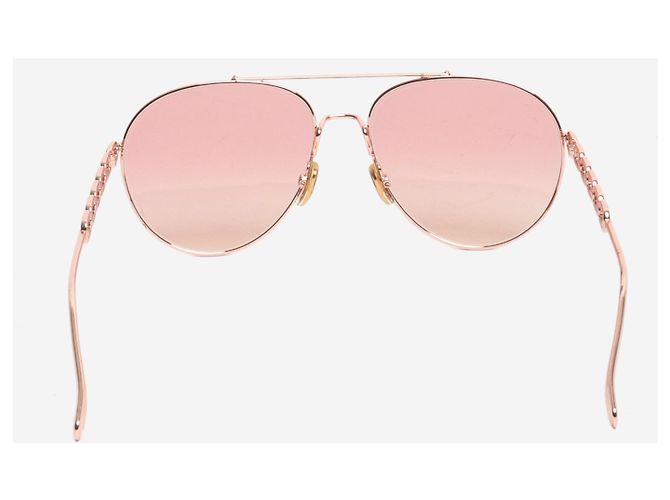 Louis Vuitton Occhiali da sole aviator rose gold Rosa - vista 3