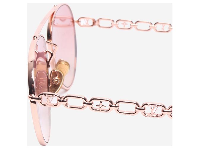 Louis Vuitton Occhiali da sole aviator rose gold Rosa - vista 5