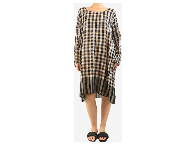 Autre Marque Blau kariertes Kleid - Größe L - Ansicht 3