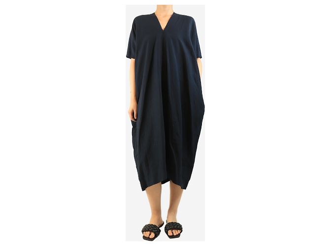 Autre Marque Navy linen tunic - size S Navy blue - view 3