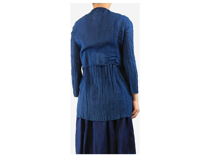 Autre Marque Set aus Navy Cami Top und Jacke - Größe L Marineblau - Ansicht 2