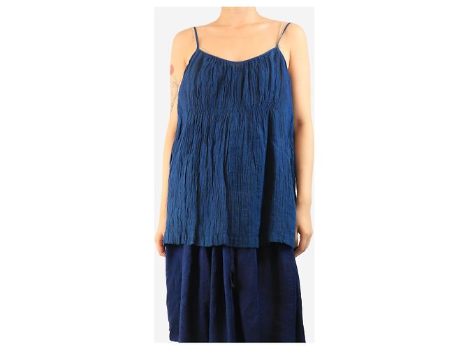 Autre Marque Set aus Navy Cami Top und Jacke - Größe L Marineblau - Ansicht 4